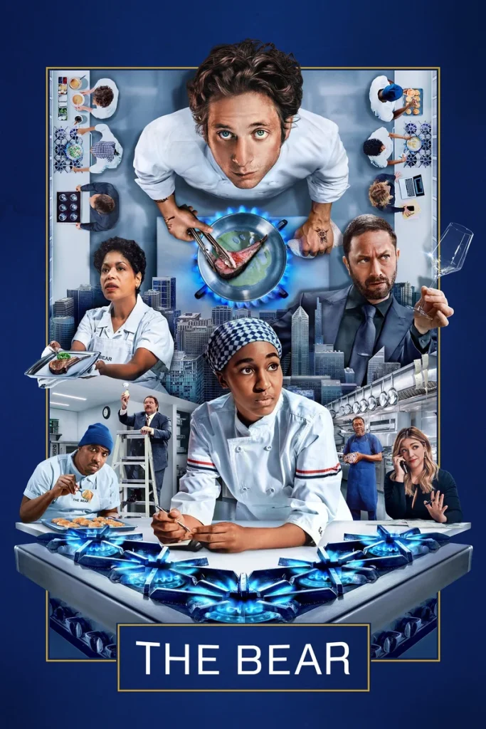 Affisch för tv-serien The Bear, som handlar om drama och en restaurang